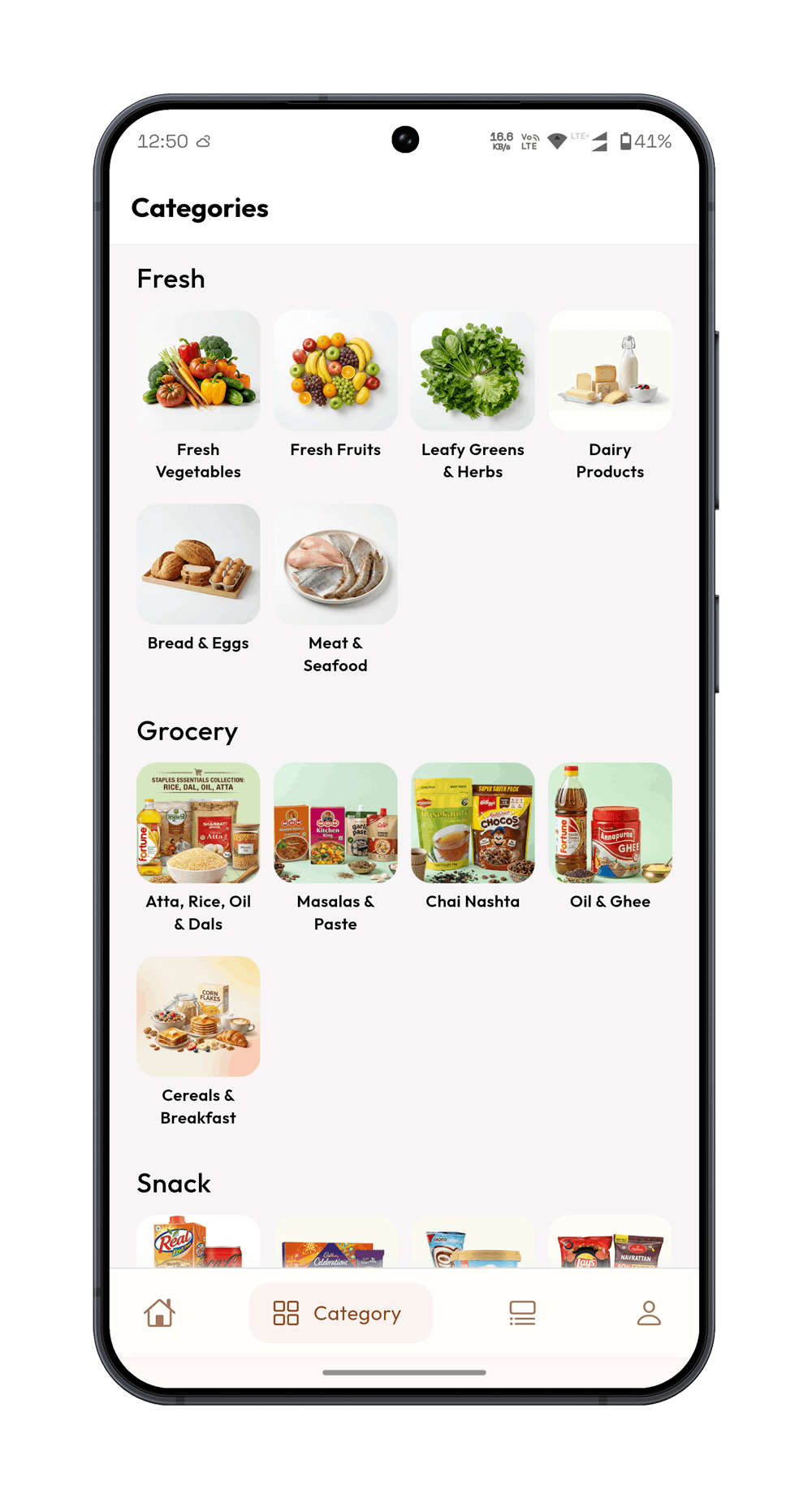 QuickZor orders tracking screen